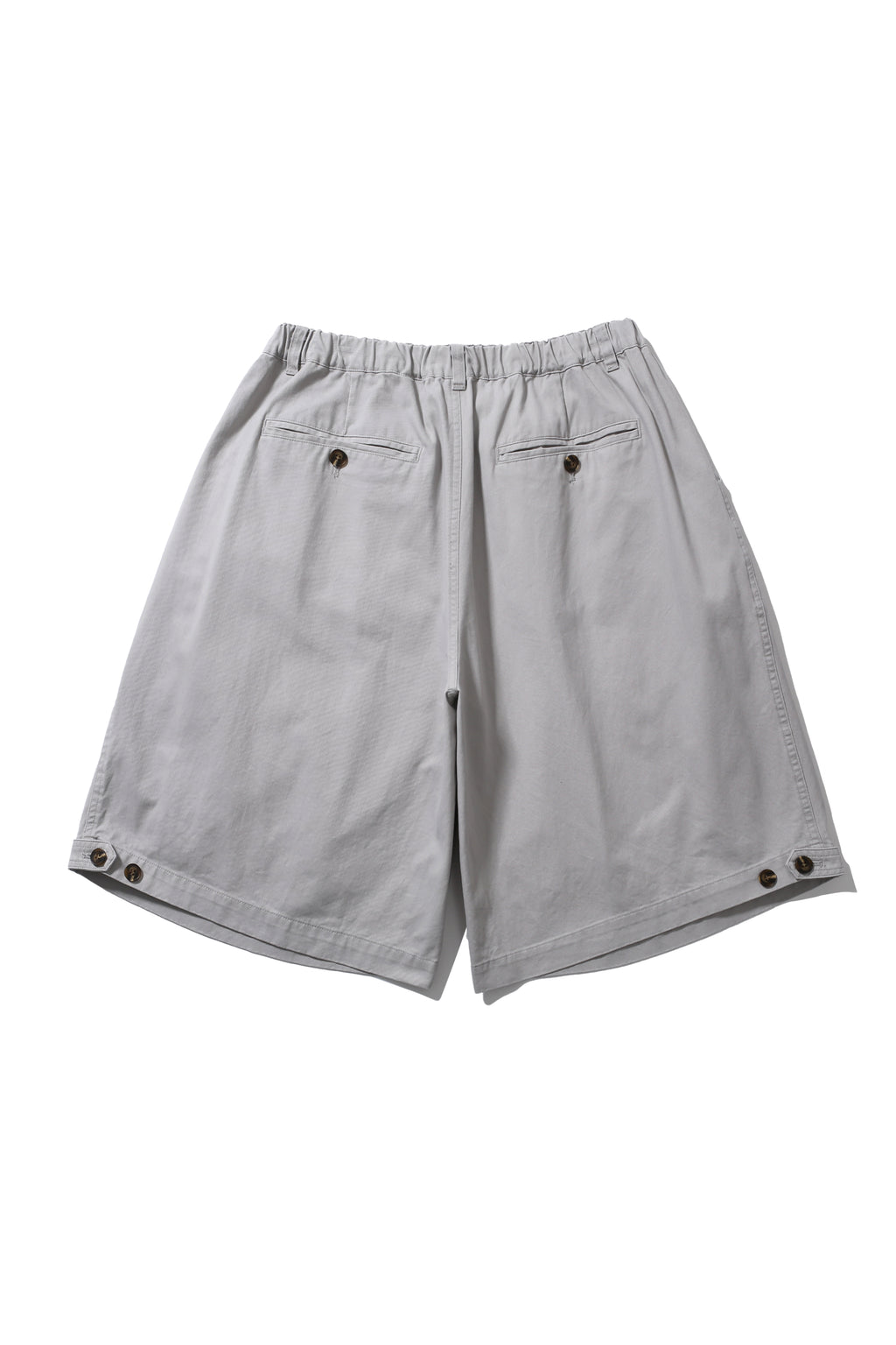 ANGLAN Cross Pleated Chino Shorts – Light Grey