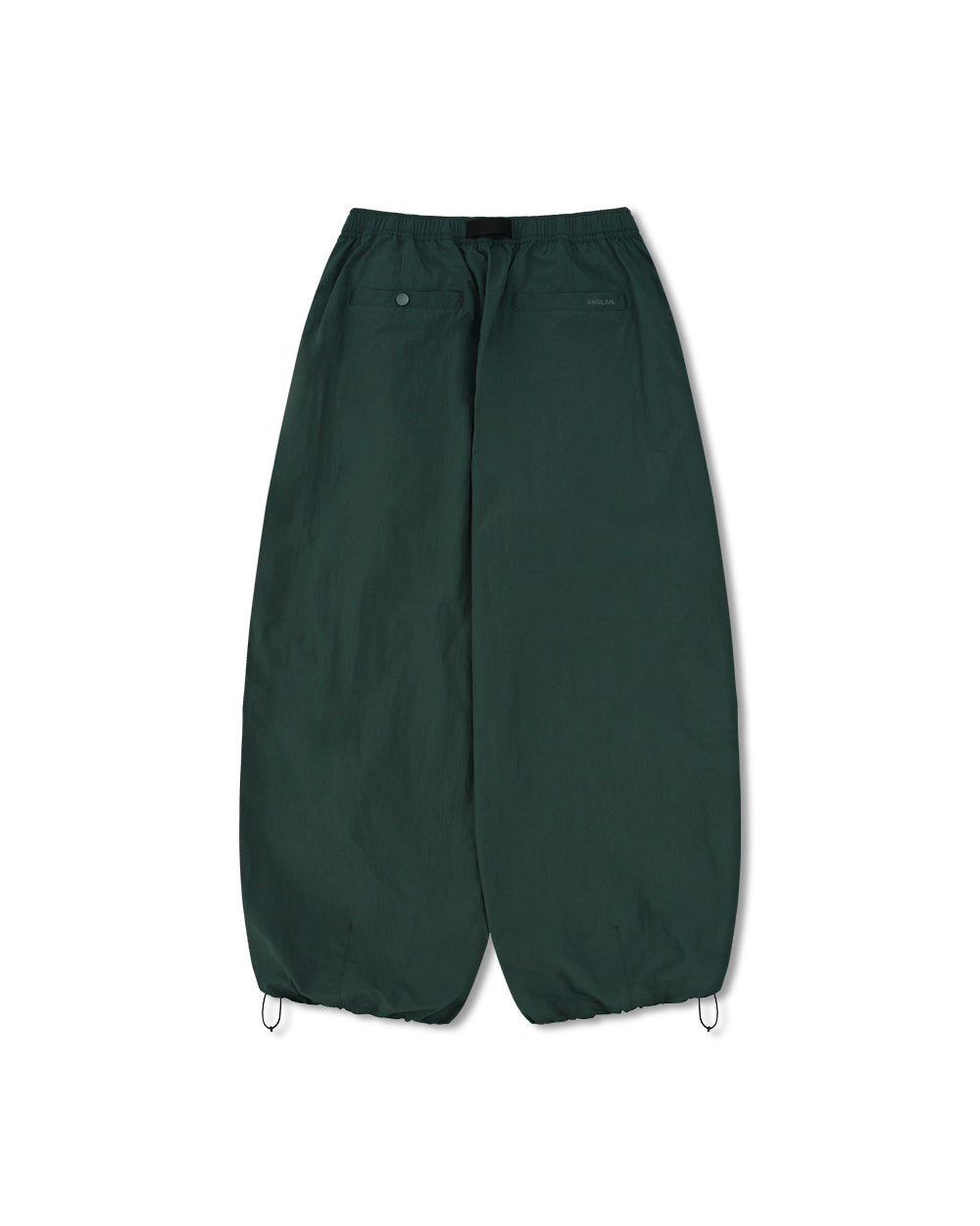 Anglan Nylon Tuck Belt String Balloon Pants - Green