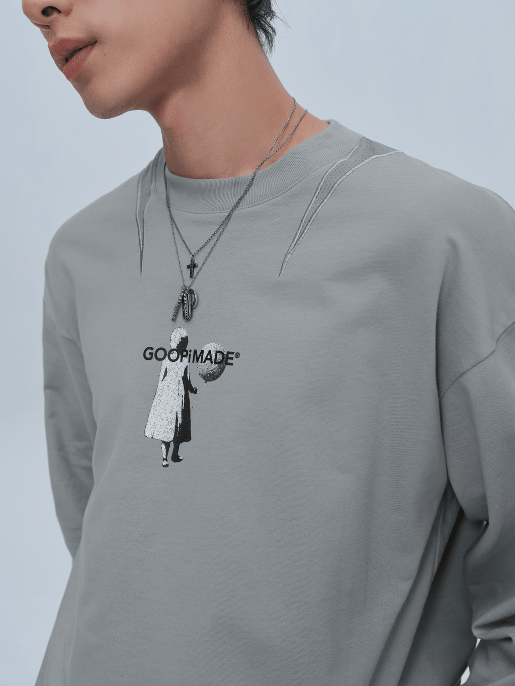 GOOPiMADE GX1 Luminary Graphic L/S Tee - Grey