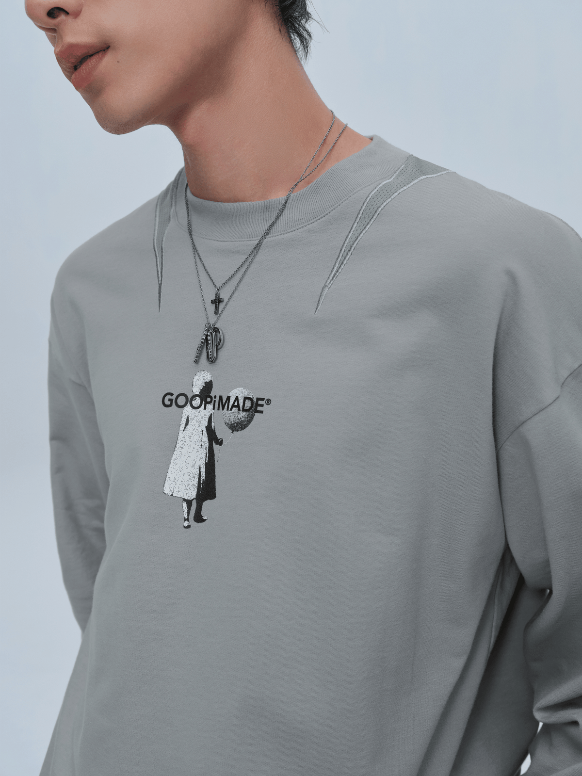 GOOPiMADE GX1 Luminary Graphic L/S Tee - Grey