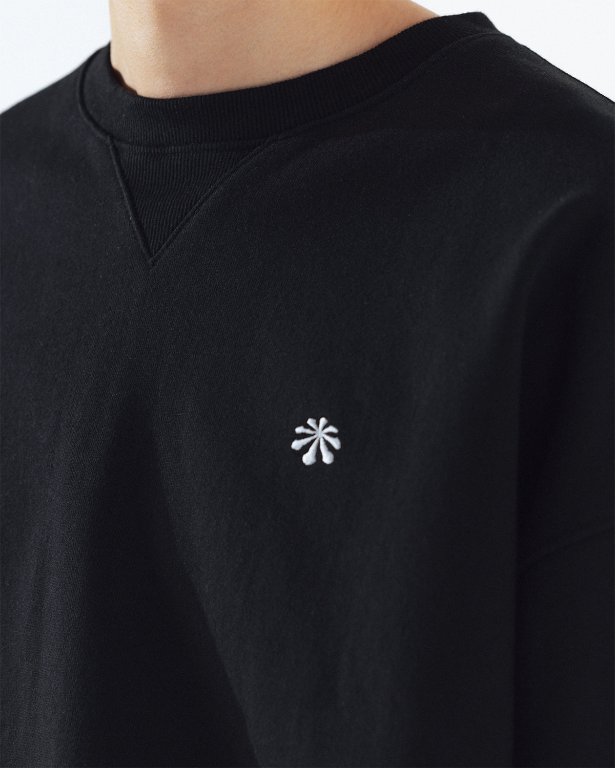 Anglan Steady Symbol Sweat Shirt - Black