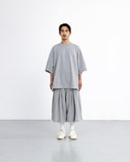 ANGLAN Valley Tuck Half Pants - Melange grey