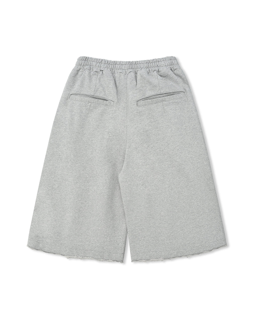 ANGLAN Valley Tuck Half Pants - Melange grey