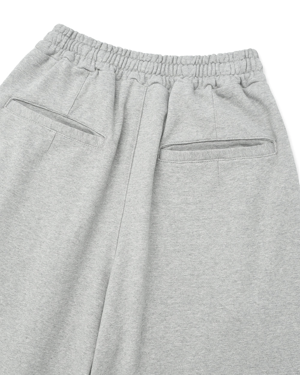 ANGLAN Valley Tuck Half Pants - Melange grey