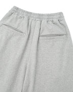 ANGLAN Valley Tuck Half Pants - Melange grey