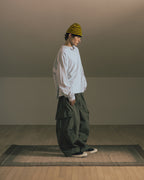 Anglan Ripstop Cargo Shirring Balloon Pants - Khaki