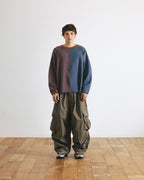 Anglan Ripstop Cargo Shirring Balloon Pants - Khaki