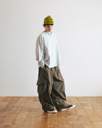 Anglan Ripstop Cargo Shirring Balloon Pants - Khaki