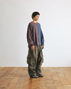 Anglan Ripstop Cargo Shirring Balloon Pants - Khaki
