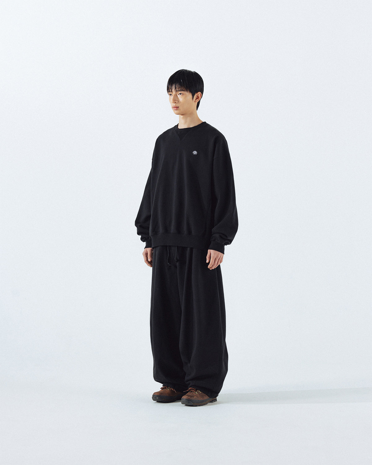 Anglan Steady Symbol Sweat Balloon Pants - Black